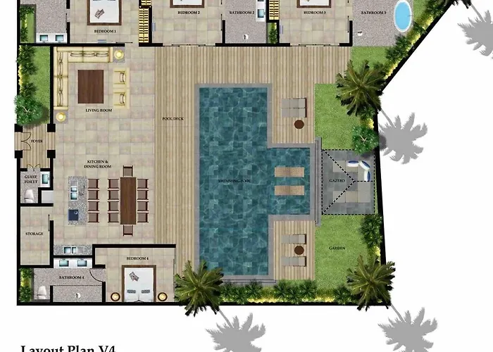 Modern 4 Bedroom Villa 400M To The Beach In Canggu Villa *